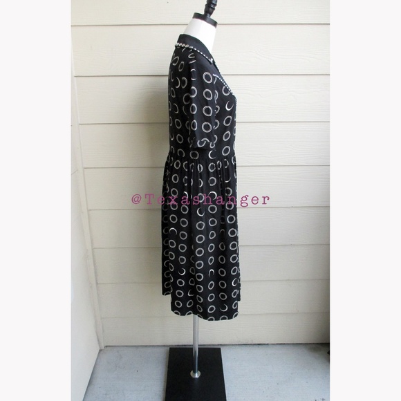 NWT Re/Done Western Yoke Dress Black Cream - Picture 7 of 11